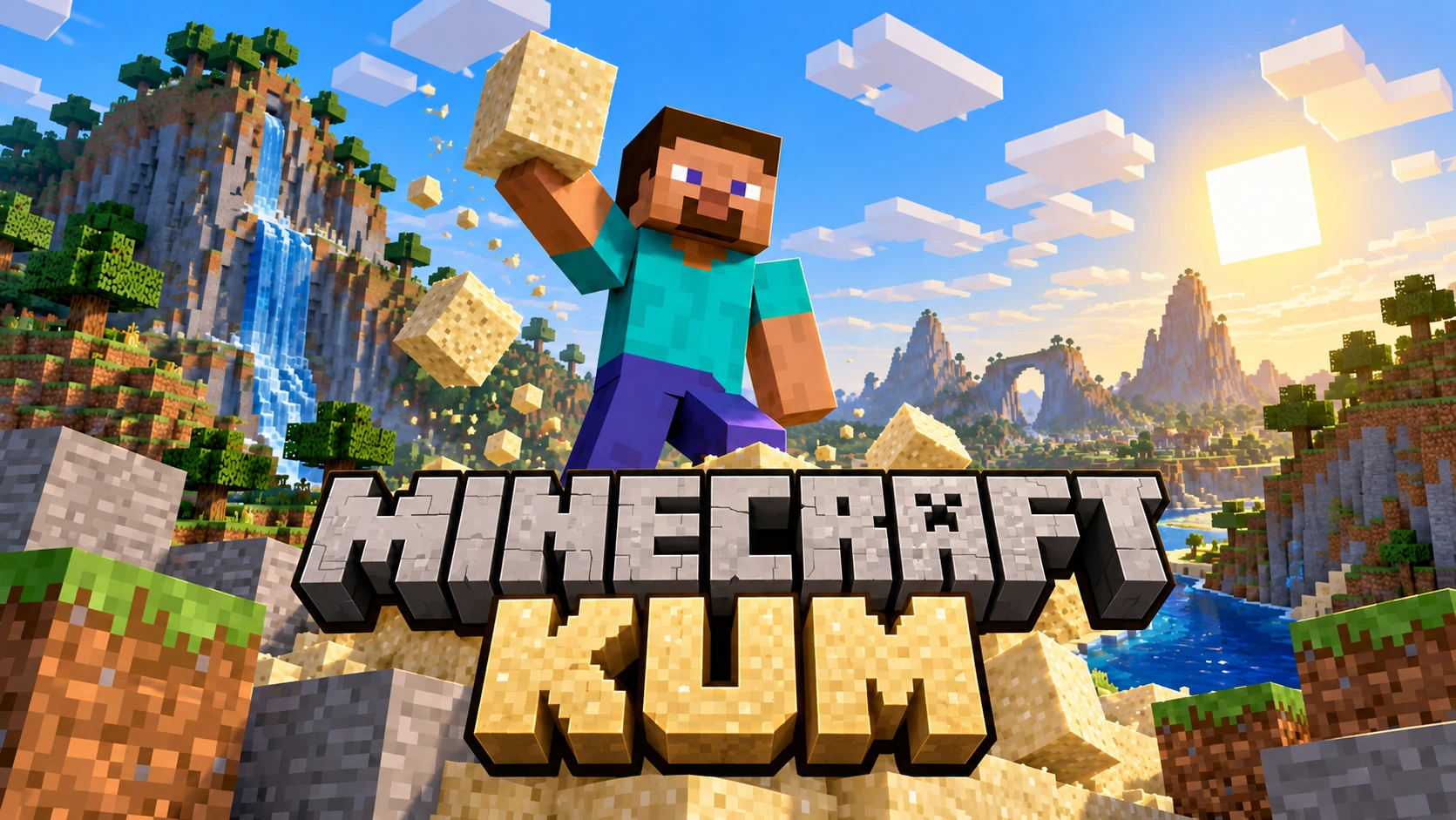 Minecraft Kum — Steve ve kum blokları